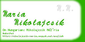 maria mikolajcsik business card